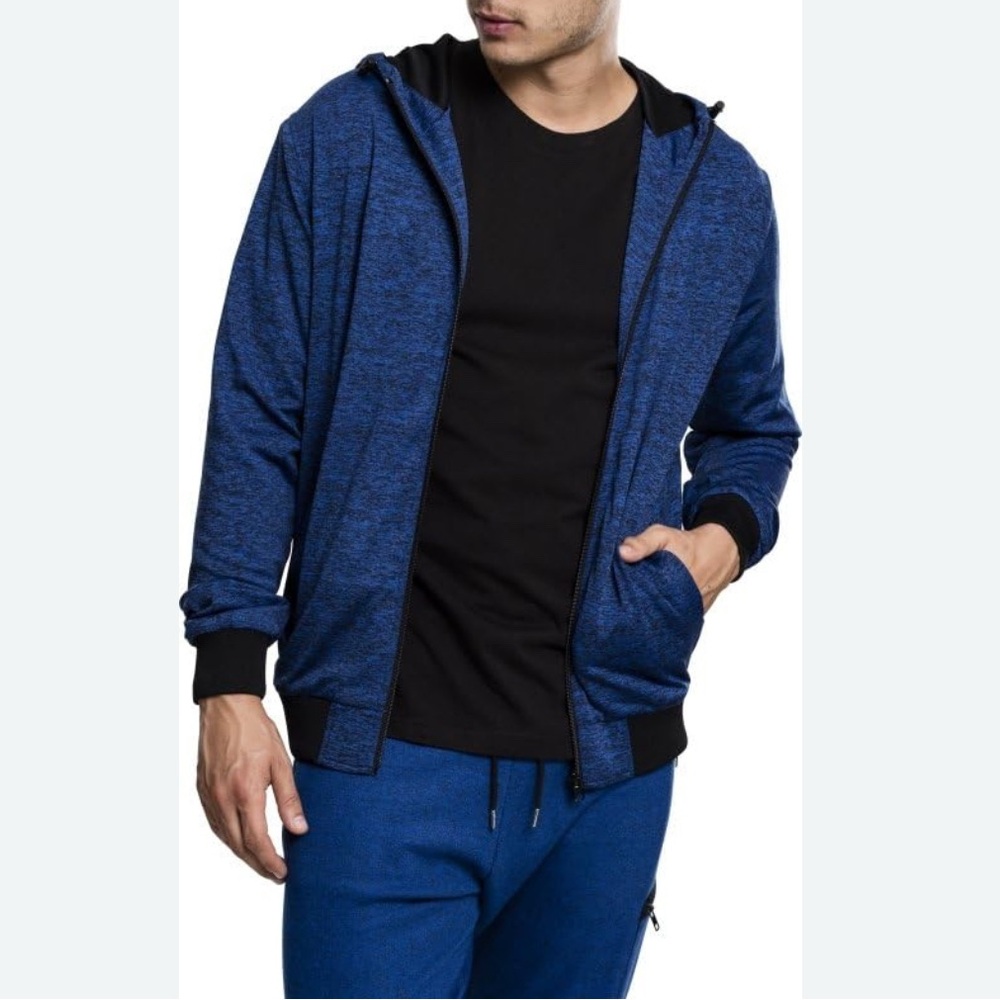 Xersion Men's Heathered Blue Zip-Up Sweater